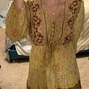 Boutique yellow floral dress